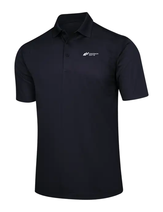 Black Micropique Sport-Wick Polo w/Contrack Watts Logo
