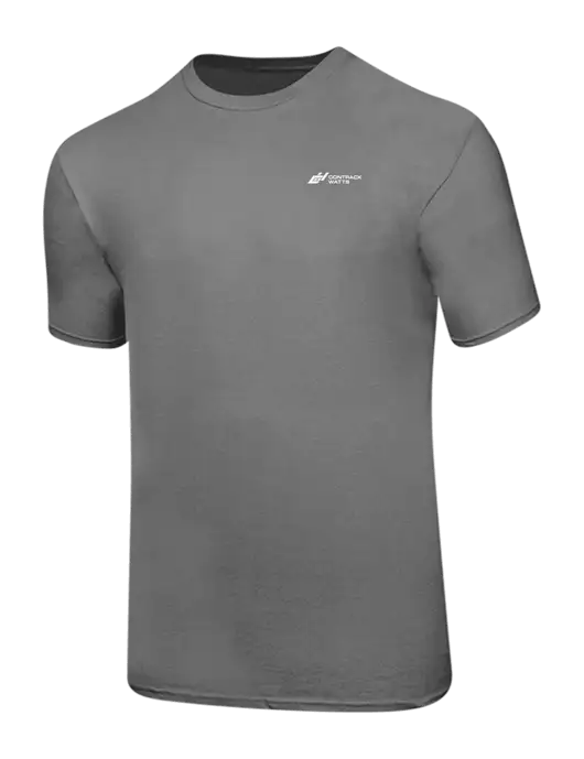 Ring Spun Medium Grey 4.5 oz T-Shirt w/Contrack Watts Logo