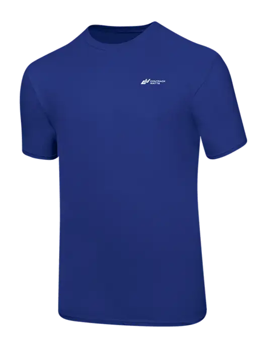 Ring Spun Royal 4.5 oz T-Shirt w/Contrack Watts Logo