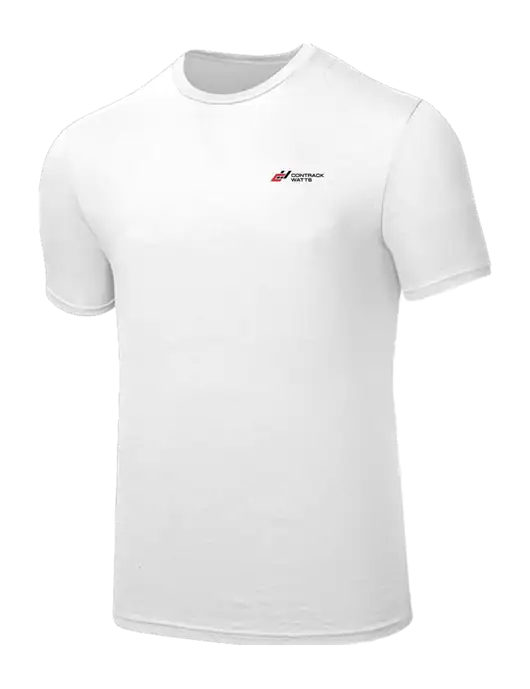 Seriously Soft White T-Shirt w/Contrack Watts Logo