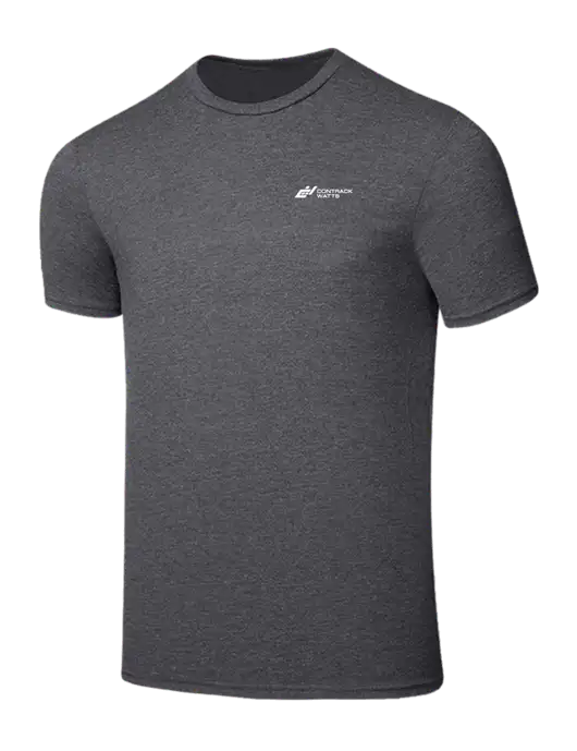 Seriously Soft Heathered Charcoal T-Shirt w/Contrack Watts Logo