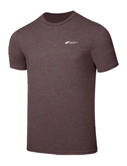 Seriously Soft Heathered Brown T-Shirt w/Contrack Watts Logo