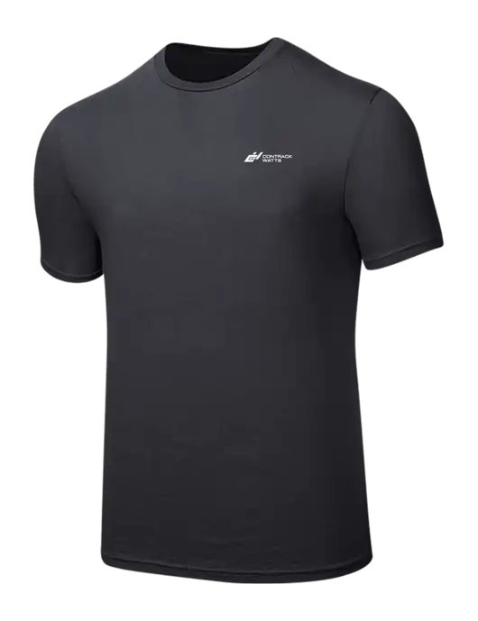 Seriously Soft Charcoal T-Shirt w/Contrack Watts Logo