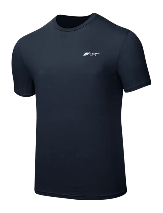Seriously Soft Navy T-Shirt w/Contrack Watts Logo