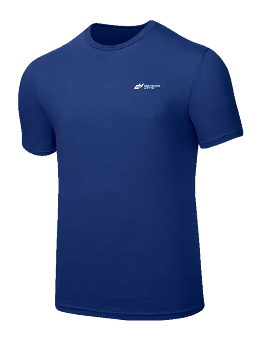 Seriously Soft Dark Royal T-Shirt w/Contrack Watts Logo