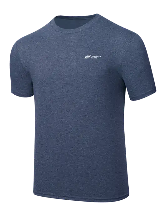 Simply Soft Navy Frost 4.5oz  Poly/Combed Ring Spun Cotton T-Shirt w/Contrack Watts Logo