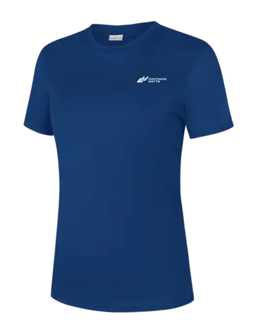 Womens Royal PosiCharge Competitor Tee w/Contrack Watts Logo