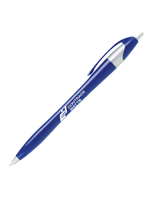 Novella Navy/Silver Corporate Pen- Blue Ink w/Contrack Watts Logo