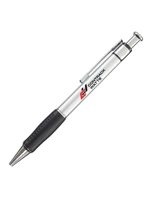 Malta Silver Pen - Black Ink w/Contrack Watts Logo
