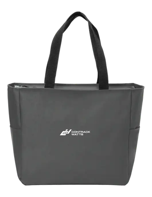 Everyday Charcoal Zip Tote Dark w/Contrack Watts Logo