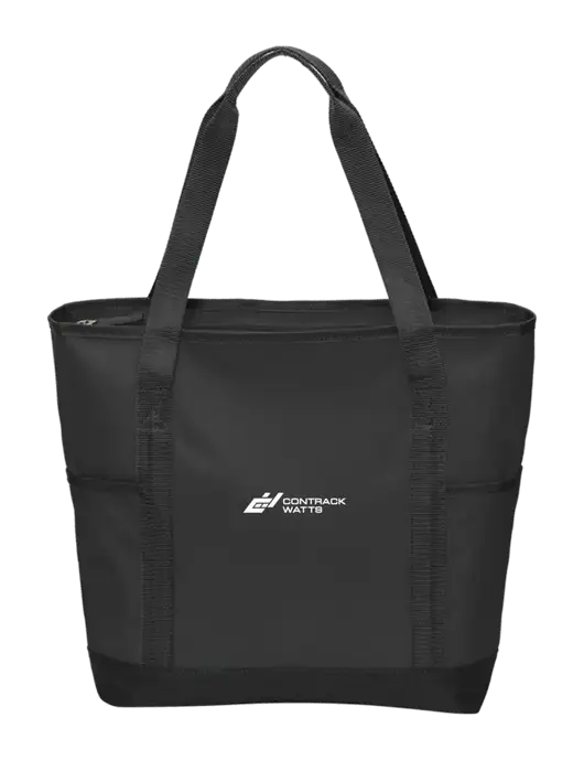 On the Go Black/Black Tote w/Contrack Watts Logo