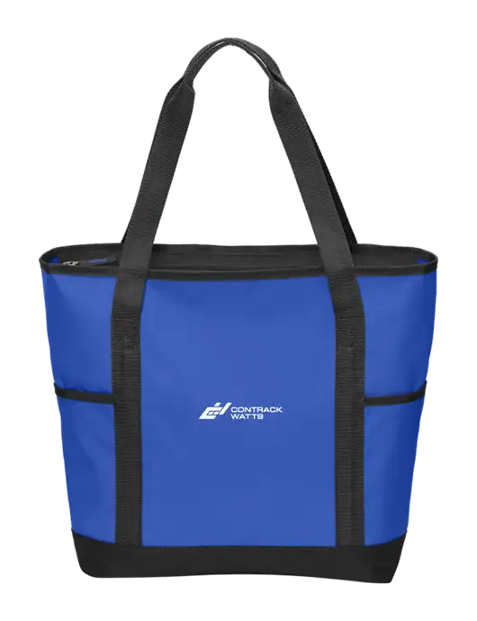 On the Go Royal/Black Tote w/Contrack Watts Logo