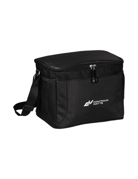 12 Can Black/Black Cube Cooler  w/Contrack Watts Logo