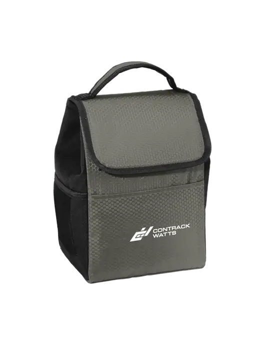 Lunch Bag Grey/Black Cooler w/Contrack Watts Logo