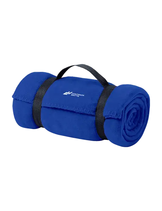 Casual Royal Fleece Blanket With Strap  w/Contrack Watts Logo
