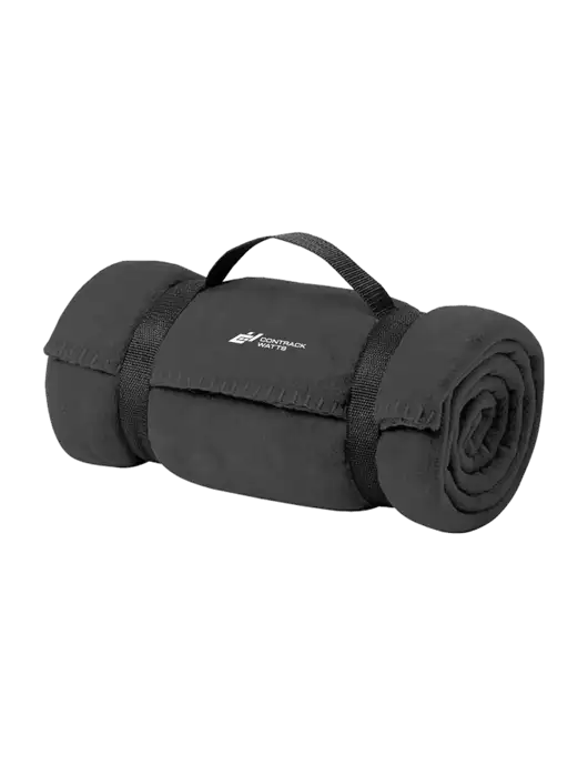 Casual Midnight Heather Fleece Blanket With Strap w/Contrack Watts Logo