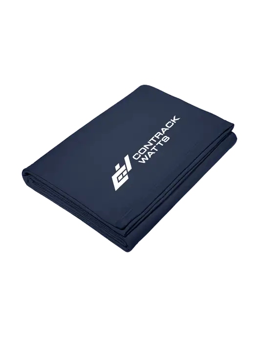 Core Navy Fleece Sweatshirt Blanket w/Contrack Watts Logo