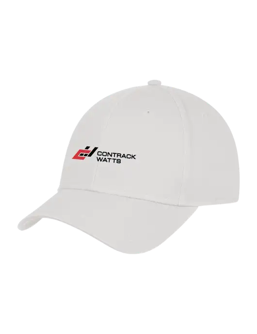 White Structured Cap Hook & Loop w/Contrack Watts Logo