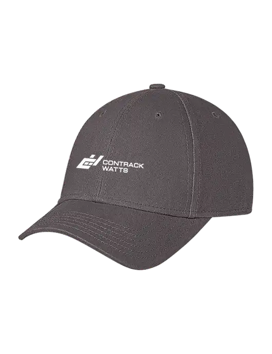 Medium Dark Grey Structured Soft Snap Closure Hook & Loop Cap w/Contrack Watts Logo
