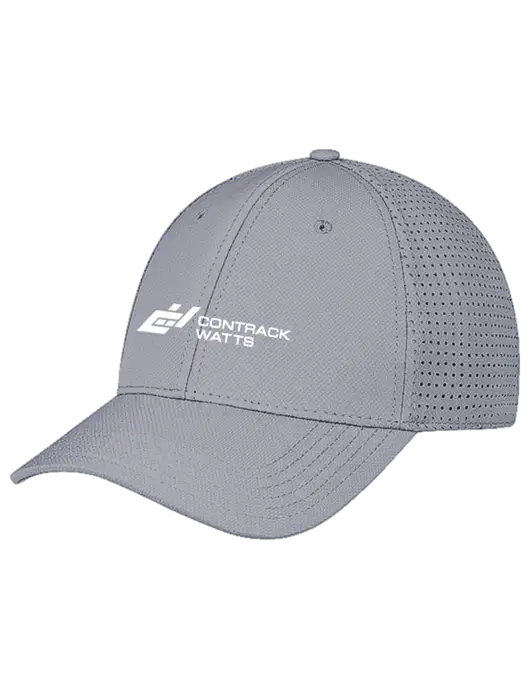Grey Performance Stretchable Cap Hook & Loop w/Contrack Watts Logo