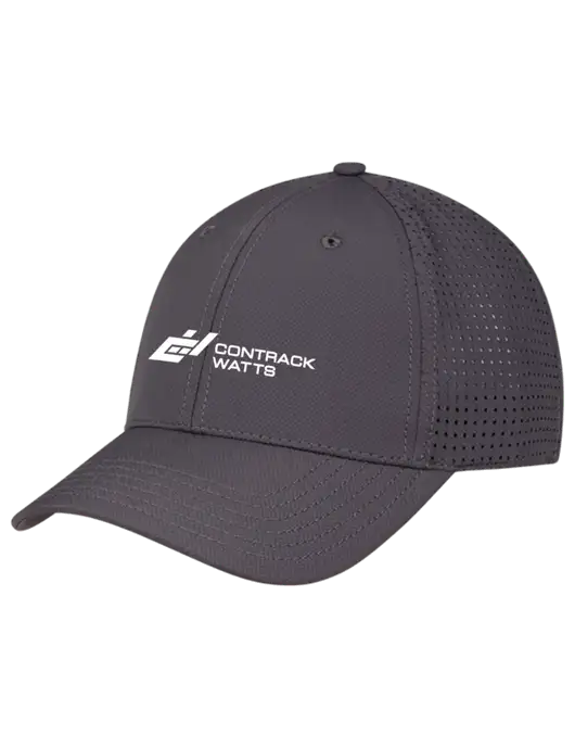 Charcoal Performance Stretchable Cap Hook & Loop w/Contrack Watts Logo