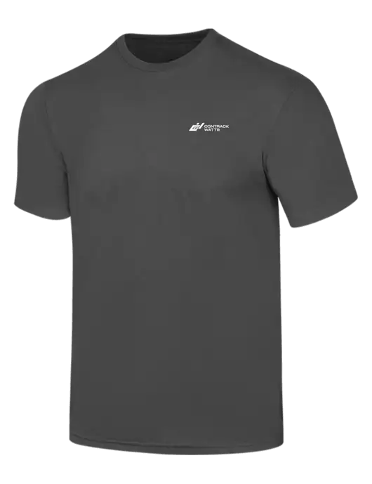 Simply Soft Charcoal 4.5oz  Poly/Combed Ring Spun Cotton T-Shirt w/Contrack Watts Logo