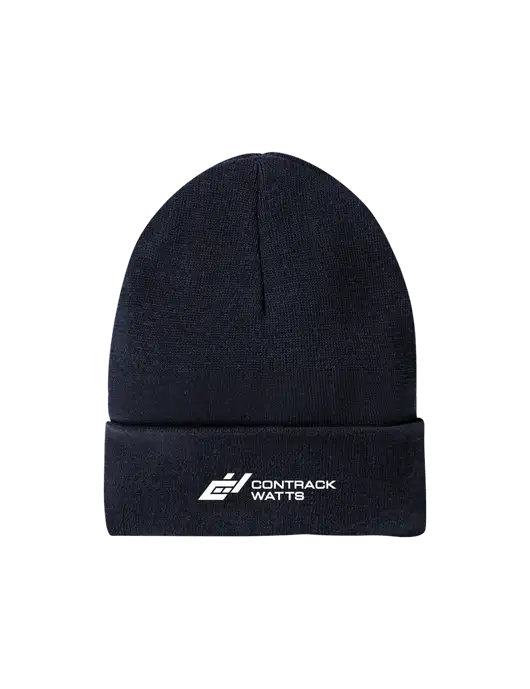 Recycled True Navy Beanie w/Contrack Watts Logo