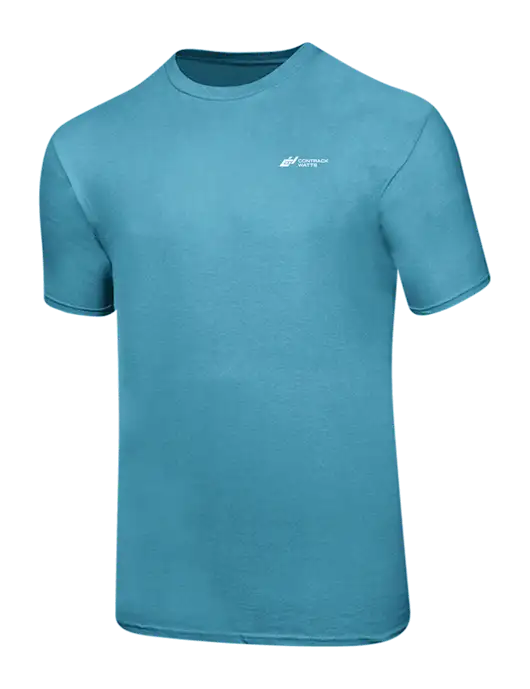 Ring Spun Light Sapphire 4.5 oz T-Shirt w/Contrack Watts Logo