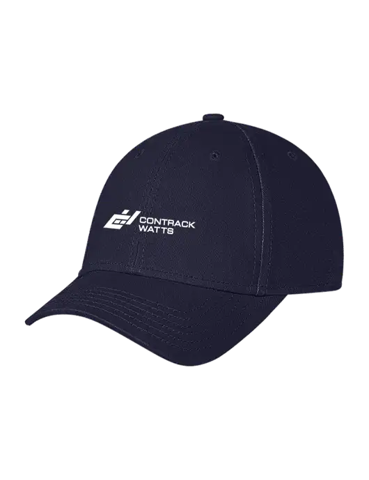 Navy Structured Soft Snap Closure Hook & Loop Cap w/Contrack Watts Logo