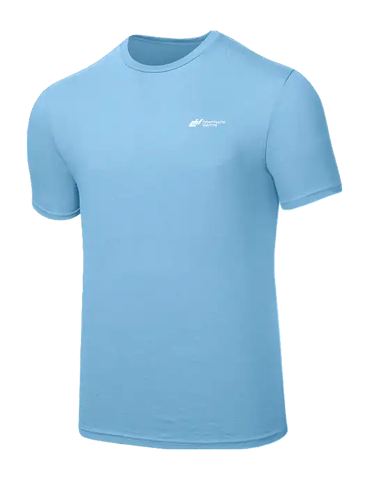 Seriously Soft Light Blue T-Shirt w/Contrack Watts Logo