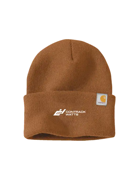 Carhartt Light Brown Watch Cap 2.0 w/Contrack Watts Logo