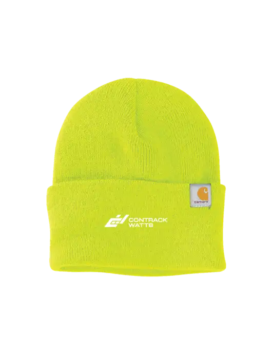 Carhartt Neon Lime Watch Cap 2.0 w/Contrack Watts Logo