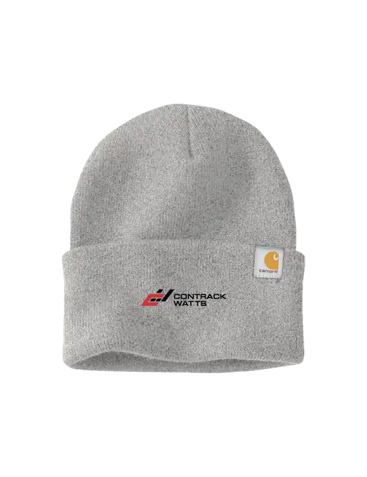 Carhartt Light Grey Heather Watch Cap 2.0 w/Contrack Watts Logo