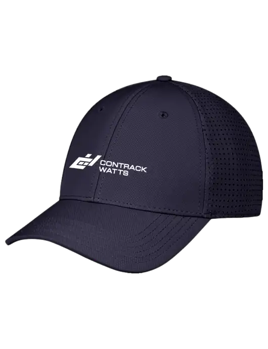 Navy Performance Stretchable Cap Hook & Loop w/Contrack Watts Logo