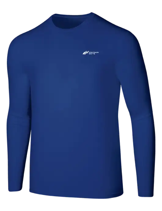 Seriously Soft Dark Royal Long Sleeve T-Shirt w/Contrack Watts Logo