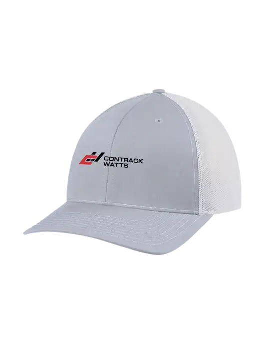 Richardson Adjustable Snapback Original 112 Trucker Cap Light Heather Grey w/White Mesh w/Contrack Watts Logo