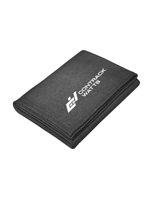Core Dark Grey Heather Fleece Sweatshirt Blanket w/Contrack Watts Logo