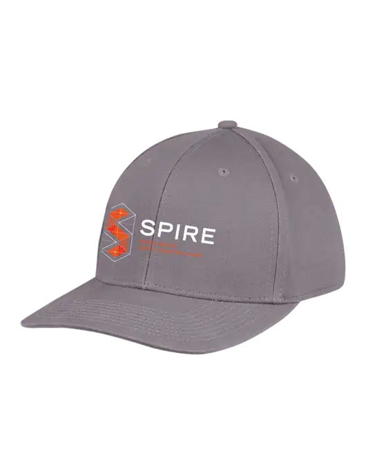 Premium Modern Structured Twill Charcoal Snapback Cap w/Spire