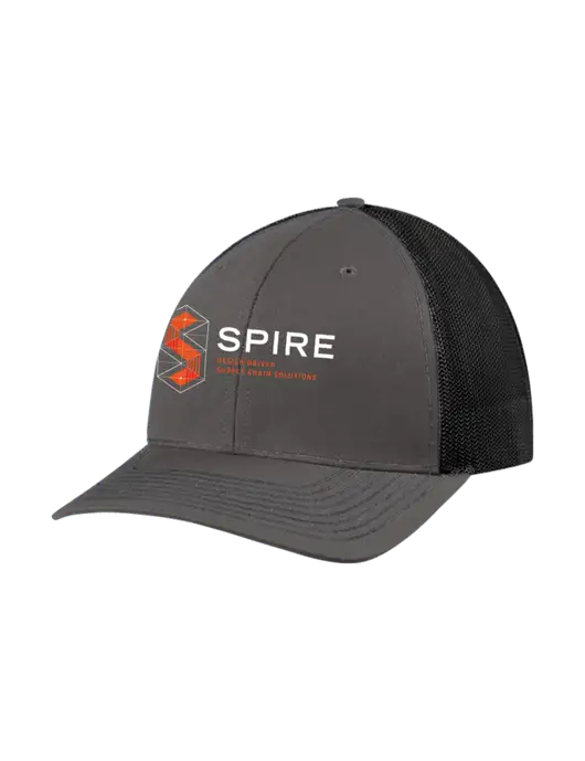 Richardson Adjustable Snapback Original 112 Trucker Cap Dark Grey w/Black Mesh w/Spire