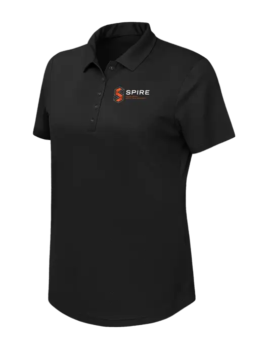 Callaway Womens Birdseye Black Polo w/Spire