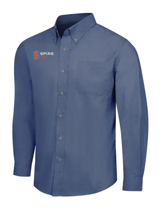 Light Navy Crosshatch Easy Care Shirt w/Spire