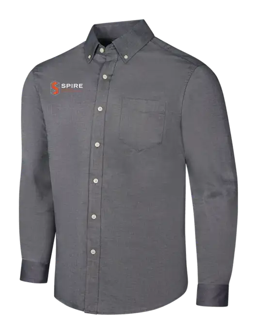Dark Grey SuperPro Oxford Shirt w/Spire