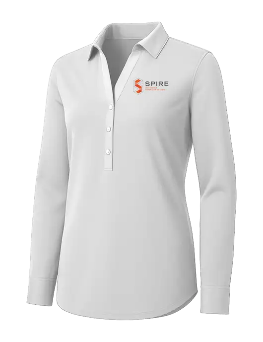Womens White City Stretch Shirt w/Spire