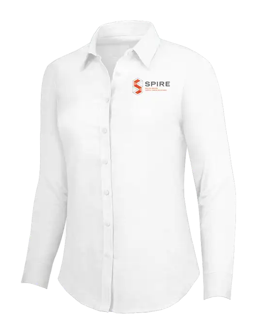 White Womens SuperPro Oxford Shirt w/Spire