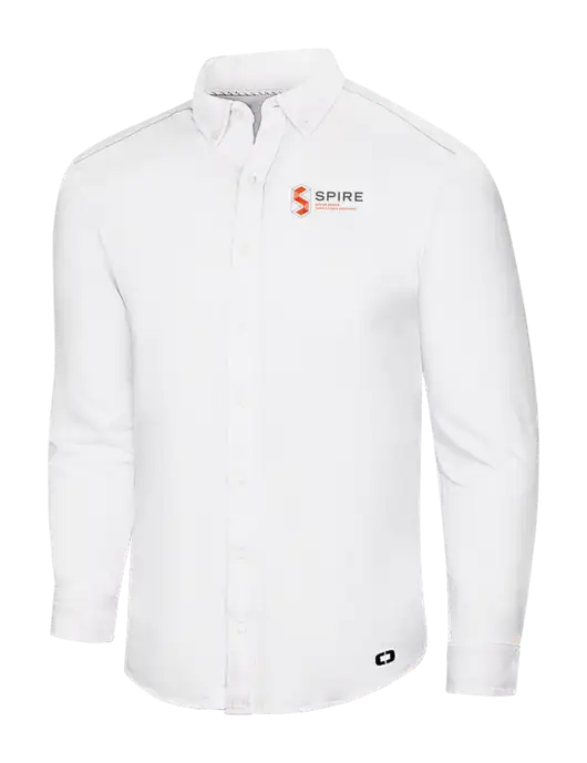 OGIO Bright White Modern Code Stretch Button-Up Shirt w/Spire