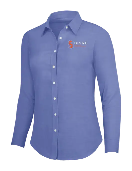 Navy Womens SuperPro Oxford Shirt w/Spire