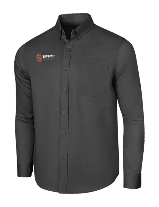 Long Sleeve Dark Grey Superpro React Twill Shirt w/Spire