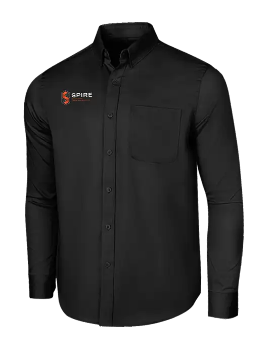 Long Sleeve Deep Black Superpro React Twill Shirt w/Spire