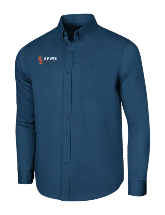 Long Sleeve Light Navy Superpro React Twill Shirt w/Spire