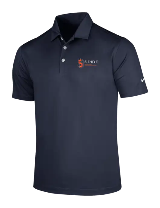 NIKE Dark Navy Dri-Fit Vertical Mesh Polo w/Spire